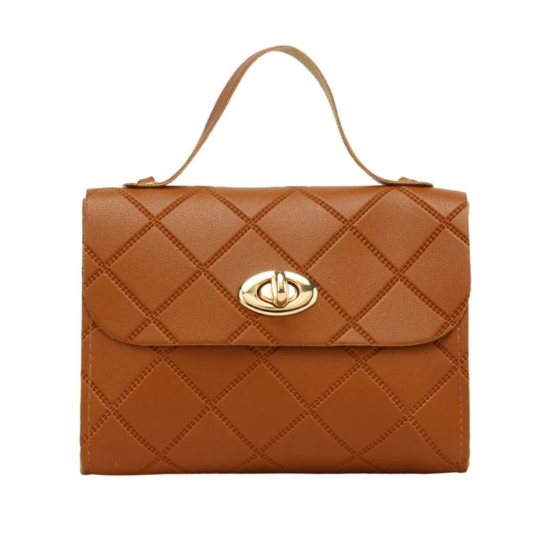 Romy – Großes Fassungsvermögen Handtasche mit Streifendesign und verstellbarem Riemen