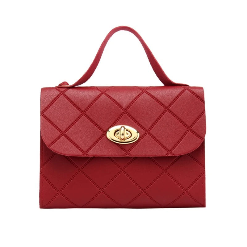Romy – Großes Fassungsvermögen Handtasche mit Streifendesign und verstellbarem Riemen