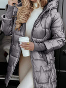 Emilia - Warmer Langärmelig Kapuze Mantel Mit Reißverschluss