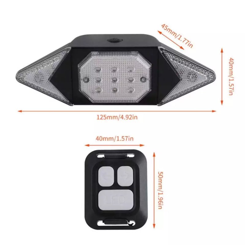 RideAlert – Kabellose Fahrradblinker mit USB Aufladung und Fernbedienung