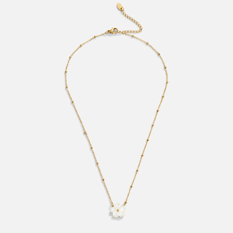 Enya – Elegante Halskette mit Blumenanhänger und verstellbarer Kette