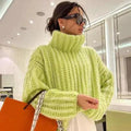 Emilia - Warmer Langärmelig Rollkragen Flauschig Gestrickt Pullover