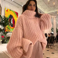 Emilia - Warmer Langärmelig Rollkragen Flauschig Gestrickt Pullover