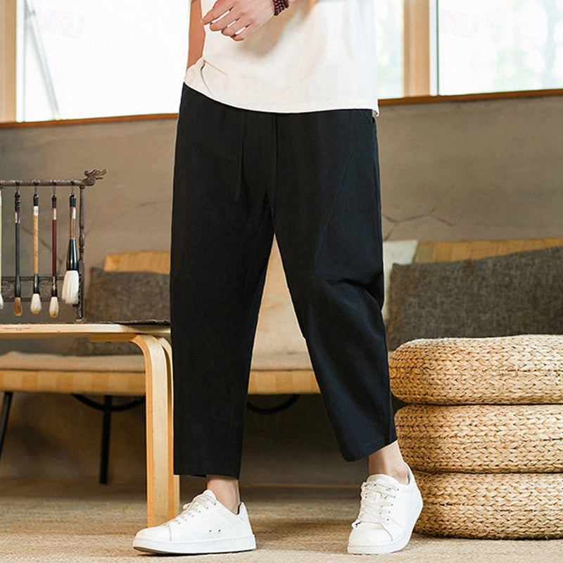 Carl – Atmungsaktive Hose mit lockerer Passform Taschen und Kordelzug in der Taille