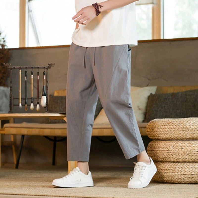 Carl – Atmungsaktive Hose mit lockerer Passform Taschen und Kordelzug in der Taille