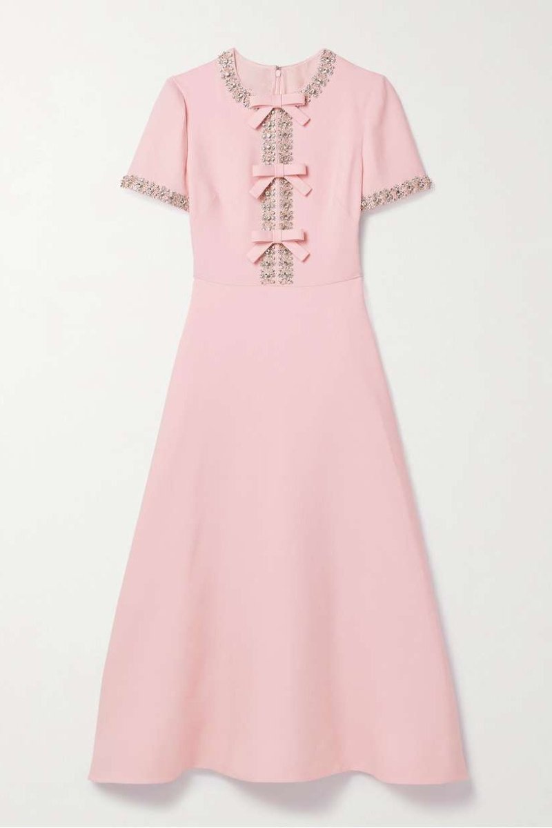 Elise – Lässiges Kurzarm-Midikleid mit funkelndem Frontdetail