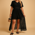 Elena – Fließendes Maxikleid mit Schlitz und verstellbaren dünnen Trägern